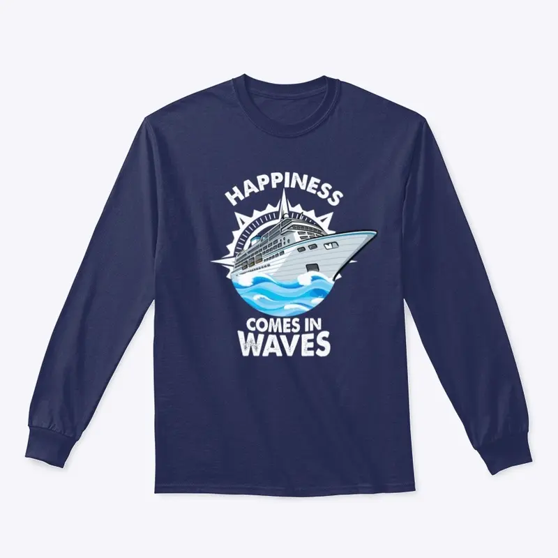 Happiness Comes In Waves Long Sleeve Top