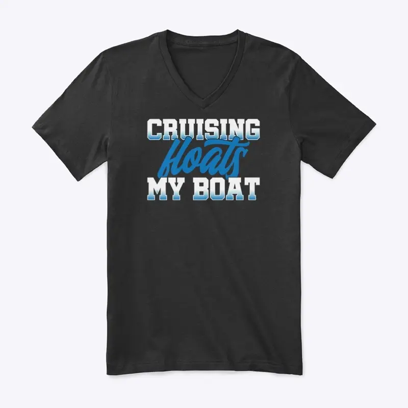 Cruising Floats Boat V-Neck T-Shirt